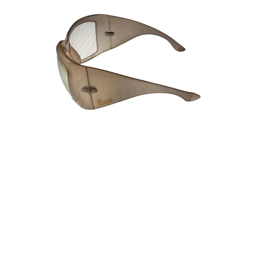 Gucci GG 2961/S Oversized Shield Sunglasses Tan Champagne Made in Italy